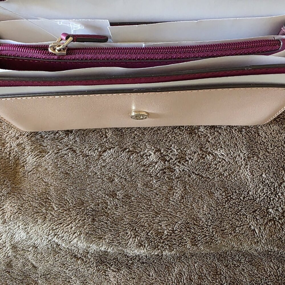 Kate Spade Gemma Scallop Wallet On Chain Rose Smoke Pink Crossbody NWT - Picture 14 of 16